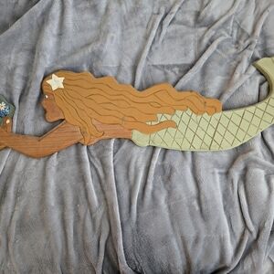 Wooden Mermaid Wall Art